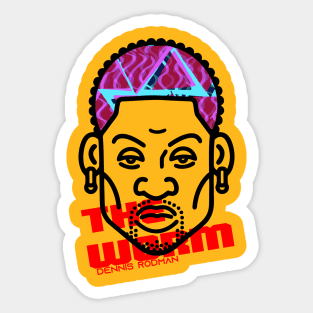 The Worm Dennis Rodman Sticker